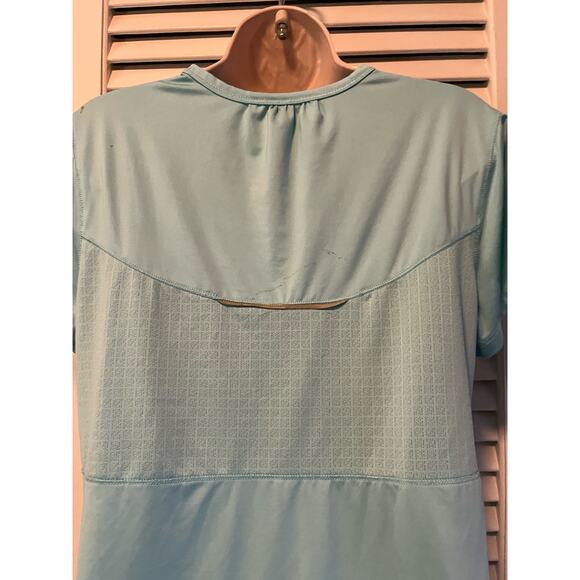 RBX aqua tie bottom active/running top size L Looser fit short sleeved - Picture 2 of 6